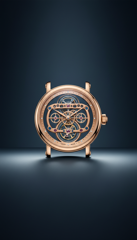 Signature Swiss Tourbillon Timepiece in Rose Gold