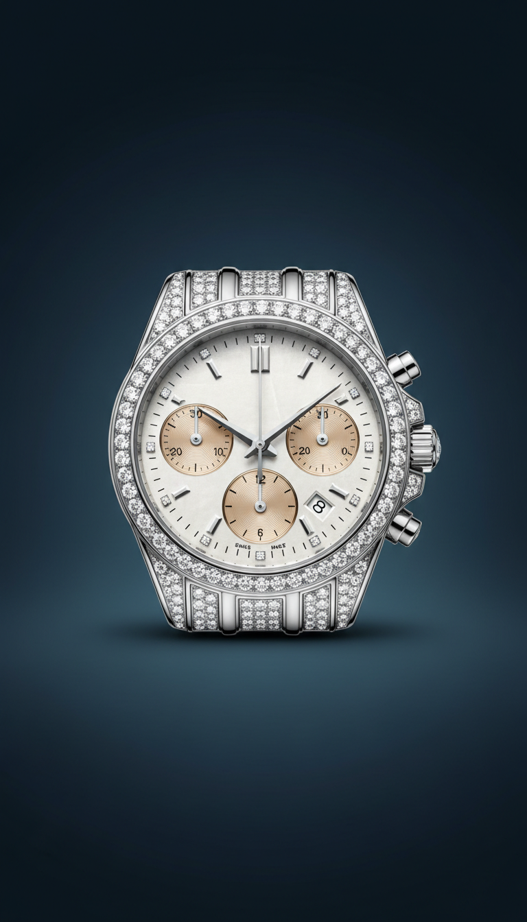Platinum Diamond Chronograph Watch