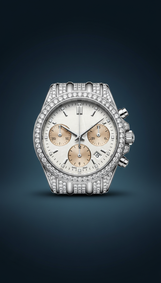 Platinum Diamond Chronograph Watch